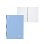 Тетрадь на спирали, 80 листов в клетку, ErichKrause Symbol, пластиковая обложка, блок офсет 100% белизна, голубая - Фото 4