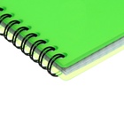 Тетрадь А5 80 листов в клетку на спирали ErichKrause Motion, с пластиковой обложкой зеленый, - фото 9662764