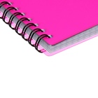 Тетрадь А5 80 листов в клетку на спирали ErichKrause Silhouette, с пластиковой обложкой розовый, - фото 9662766