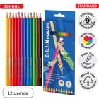 Карандаши цветные 12 цветов ErichKrause Color Friends, трёхгранные, пластиковые, с европодвесом - Фото 1