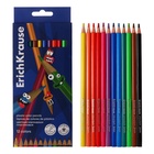 Карандаши цветные 12 цветов ErichKrause Color Friends, трёхгранные, пластиковые, с европодвесом - Фото 5