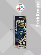 Карандаши 12 цветов ErichKrause Sport DNA, пластик, трехгранные, с европодвесом - Фото 3