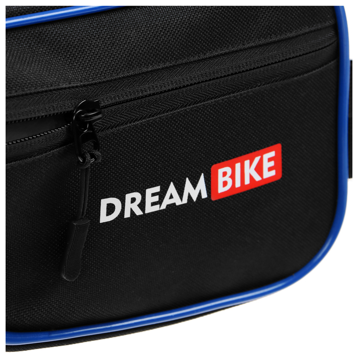 Велосумка Dream Bike под раму, 26х13.5х5, цвет чёрный/синий - фото 1928605902