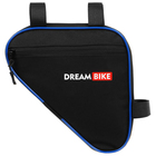 Велосумка Dream Bike под раму, 20.5х20.5х5, цвет чёрный/синий - Фото 6