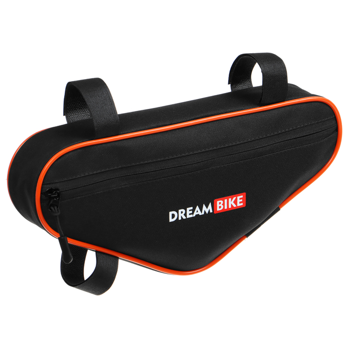 Велосумка Dream Bike под раму, 32х15х5, цвет чёрный/оранжевый - фото 1928606011