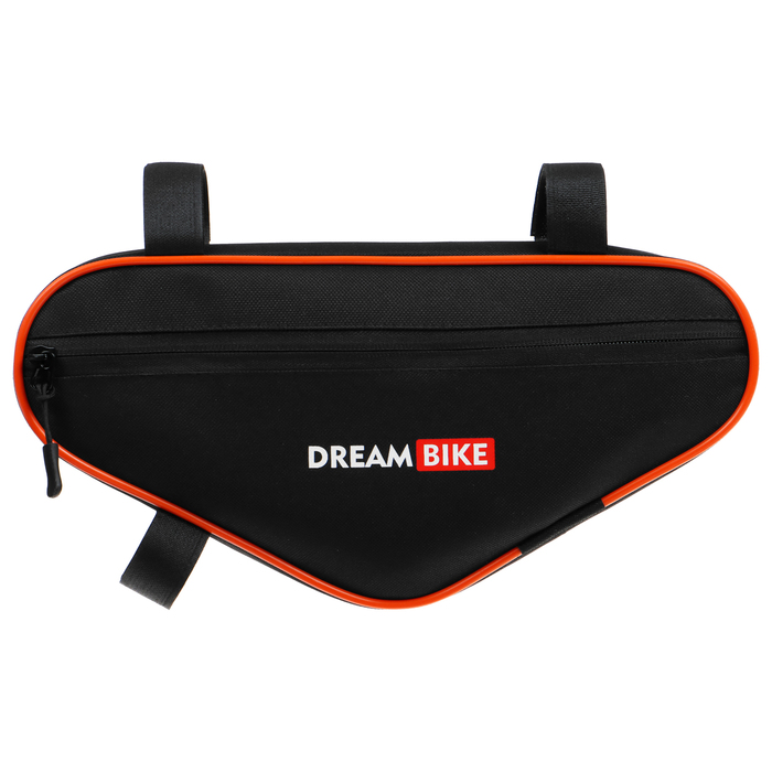Велосумка Dream Bike под раму, 32х15х5, цвет чёрный/оранжевый - фото 1928606013