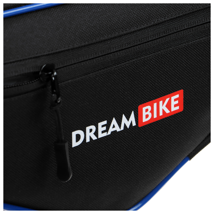Велосумка Dream Bike под раму, 32х15х5, цвет чёрный/синий - фото 1928606042
