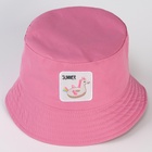 Панама детская для девочки «Единорог», цвет розовый, р-р 54 - фото 24019539