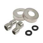 Смеситель для ванны ZEIN Z3732, двухвентильный, излив 10 см, лейка, шланг, сатин - Фото 9