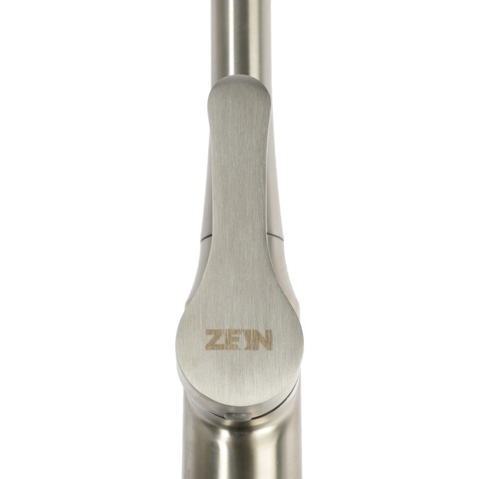 Смеситель для кухни ZEIN Z3734, однорычажный, высота излива 27 см, сатин