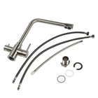 Смеситель для кухни ZEIN Z3737, с выходом под фильтрованную воду, высота излива 31 см, сатин - Фото 10