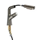 Смеситель для кухни ZEIN Z3781, вытяжной излив регулировка высоты 18-25 см, аэратор 2 режима - Фото 5