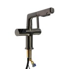 Смеситель для кухни ZEIN Z3782, экран температуры, вытяжной излив, высота 18-25 см, 2 режима - Фото 4