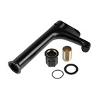 Смеситель для раковины ZEIN Z3800, однорычажный, высота излива 22 см, картридж 35 мм, черный - Фото 8