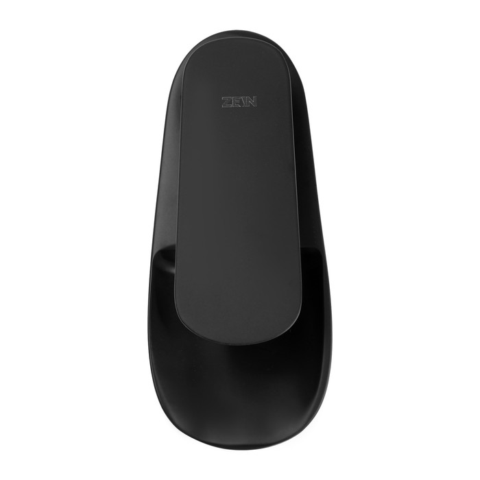 Смеситель для раковины ZEIN Z3806, однорычажный, каскадный излив высотой 9.5 см, черный