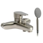Смеситель для ванны ZEIN Z3834, однорычажный, душевой набор, сатин - Фото 5
