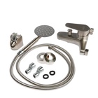 Смеситель для ванны ZEIN Z3834, однорычажный, душевой набор, сатин - Фото 11