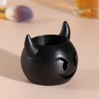 Подсвечник "Чертик" высота 4,5 см, d-3,5 см черный - фото 24019574