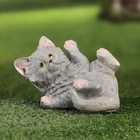 Садовая фигура "Котенок" серый, 13х18х10см - Фото 1