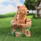 Фигурное кашпо "Медведь" коричневый, 25х25х15см - Фото 3