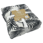 Плед BELEZZA Fleurette 200х220см, черно-белый, микрофибра 200г/м, пэ100% - фото 23967057