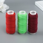 Спандекс для бисера в оплетке, длина 25 м, ассорти (комплект 10 шт) - фото 23995034