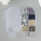 Набор бисера, пайеток, стекляруса для творчества №3, цв. серебро - фото 23995161