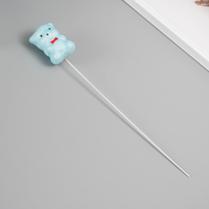 Декор для творчества "Мишка длина 20 см, голубой