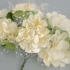 Декоративный цветок для творчества "Хризантема" бледно-снежный - Фото 3