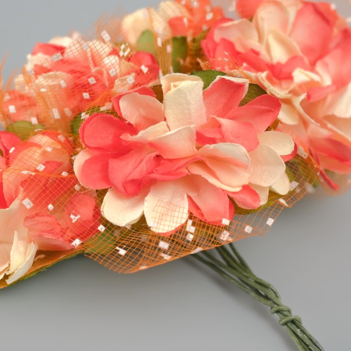 Декоративный цветок для творчества "Хризантема" белый