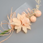Букет декоративный "Хризантема" с блеском, 5х9 см, персиковый - Фото 3