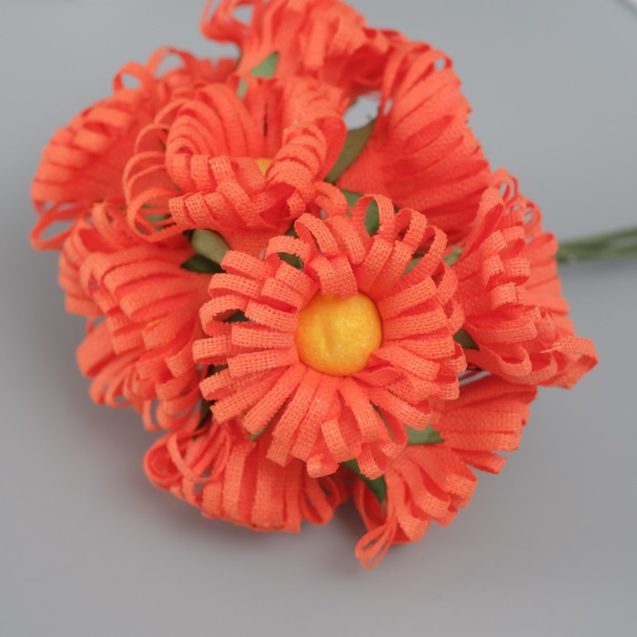 Декоративный цветок для творчества "Ромашка" оранжевый