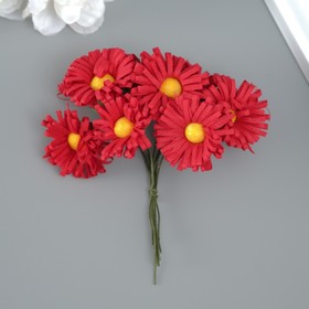 Декоративный цветок для творчества "Ромашка" бордовый