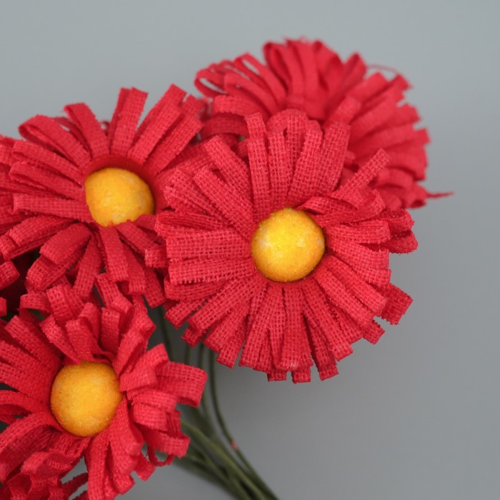 Декоративный цветок для творчества "Ромашка" бордовый