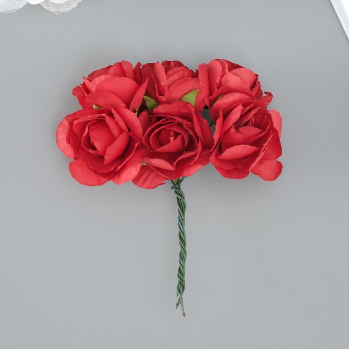 Декоративный цветок для творчества "Роза"  красный