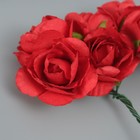 Декоративный цветок для творчества "Роза"  красный - Фото 3
