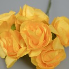 Декоративный цветок для творчества "Роза"  желтый - Фото 3