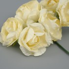 Декоративный цветок для творчества "Роза"  бледно-желтый - Фото 3
