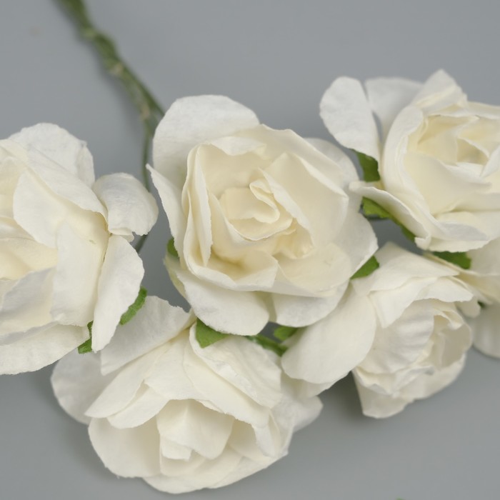 Декоративный цветок для творчества "Роза" айвори