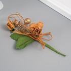Букет декоративный "Розочка" с блеском, 5х9 см, бежевый - Фото 2