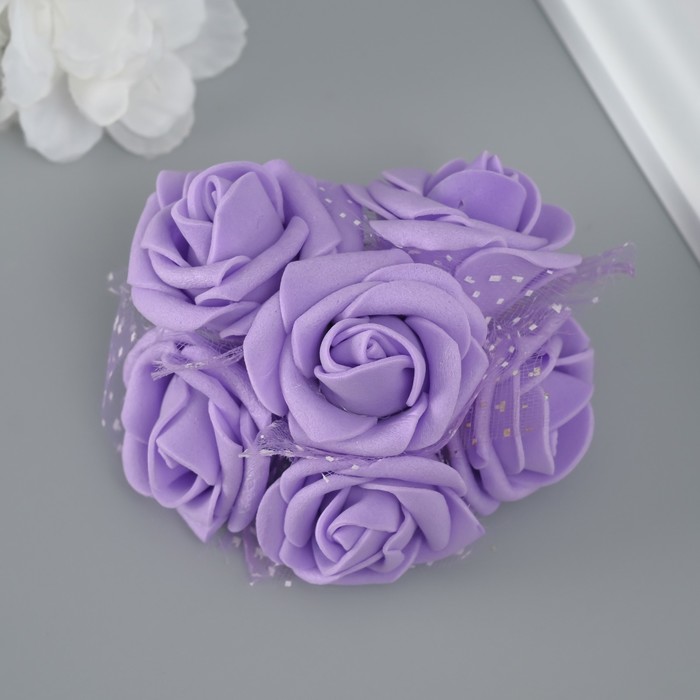 Декоративный цветок для творчества "Роза" сиреневый