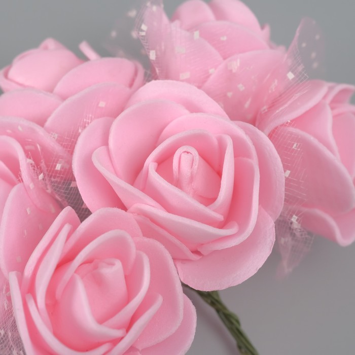 Декоративный цветок для творчества "Роза" розовый