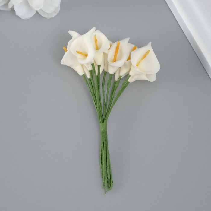 Декоративный цветок для творчества "Калла" айвори - Фото 1