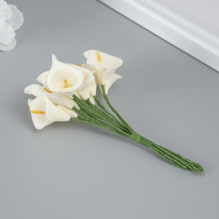 Декоративный цветок для творчества "Калла" айвори