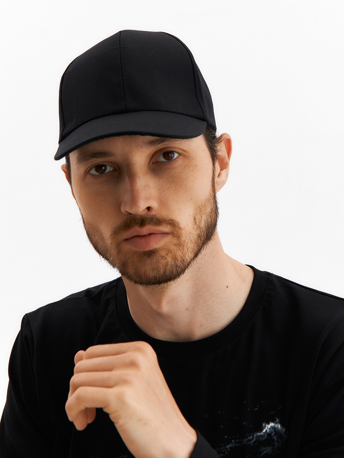 Бейсболка мужская однотонная MINAKU, размер 58, 100% хлопок, чёрная - Фото 1