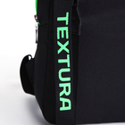 Рюкзак на молнии TEXTURA, наружный карман, цвет чёрный/салатовый - Фото 4