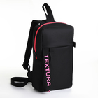 Рюкзак на молнии TEXTURA, наружный карман, цвет чёрный/розовый - фото 3872692