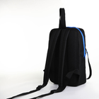 Рюкзак на молнии TEXTURA, наружный карман, цвет чёрный/голубой - фото 23995460