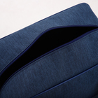 Сумка дорожная на колёсах, отдел на молнии, 3 наружных кармана, длинный ремень, цвет синий - фото 23995524