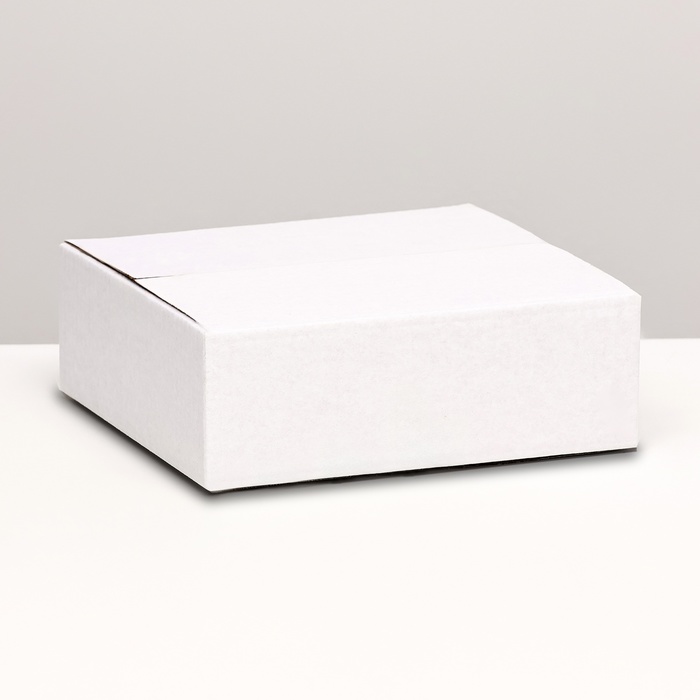Коробка складная, белая, 24 х 23 х 8 см